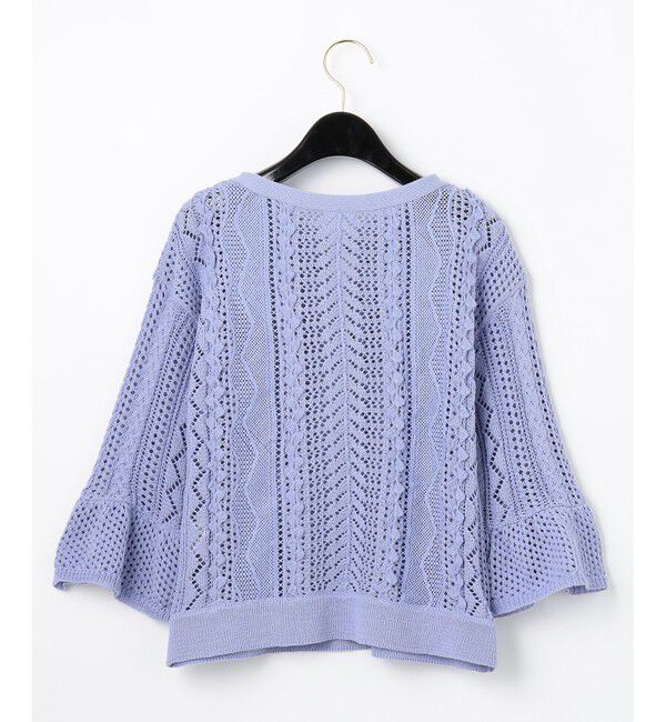  「メッシュレースニットトップ」|ニット・セーター|