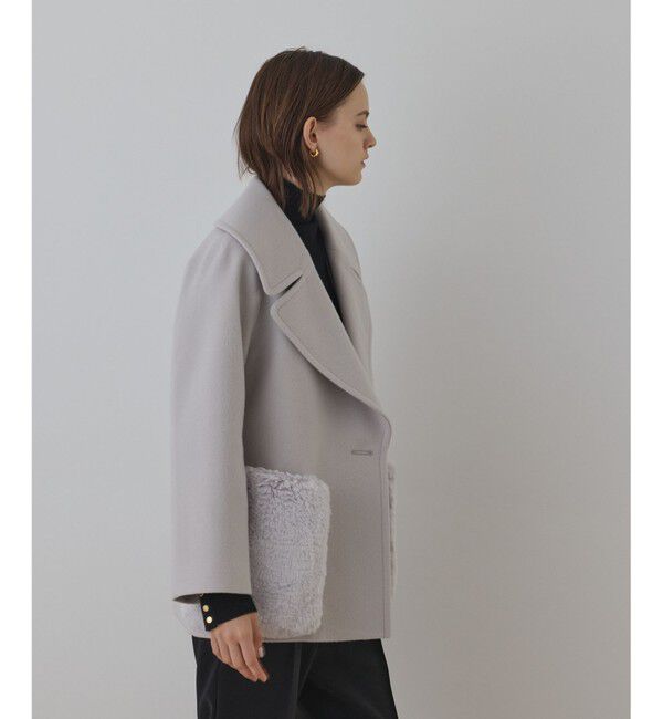 GRACE CONTINENTAL「ファーポケットピーコート」|ピーコート|