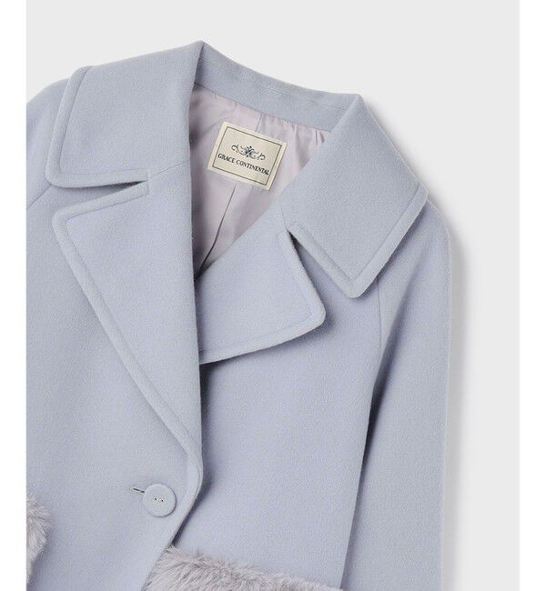 GRACE CONTINENTAL「ファーポケットピーコート」|ピーコート|