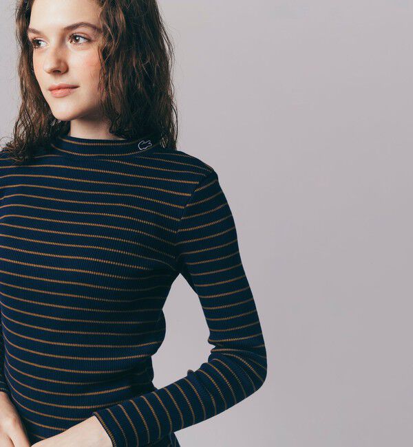 LACOSTE「モックネックロングスリーブTシャツ」|Tシャツ・カットソー|