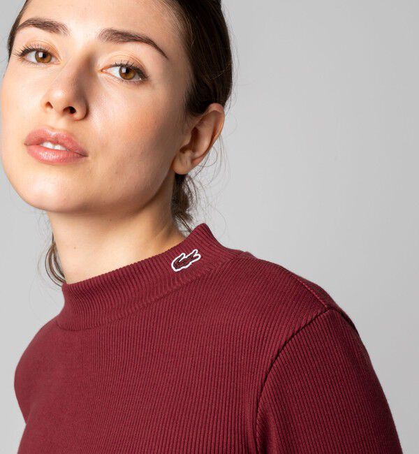 LACOSTE「モックネックロングスリーブTシャツ」|Tシャツ・カットソー|