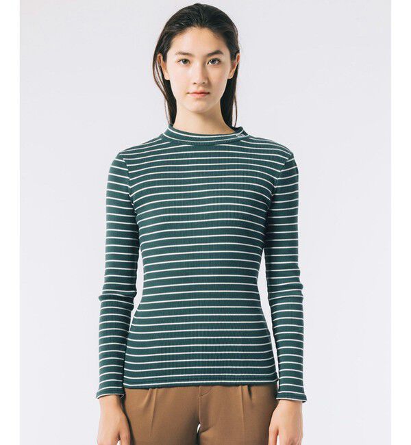 LACOSTE「モックネックロングスリーブTシャツ」|Tシャツ・カットソー|グリーン