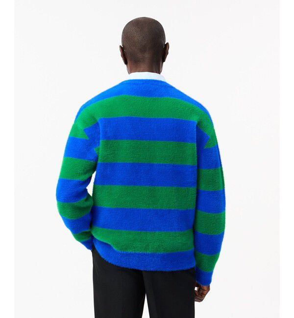 LACOSTE「ボーダーシャギーニットセーター」|ニット・セーター|