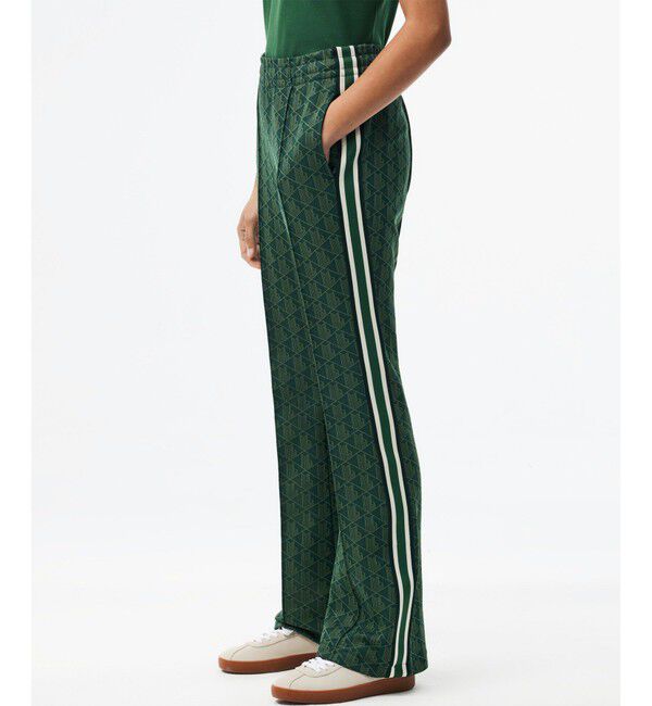 LACOSTE「モノグラムジャカードトラックパンツ / サイドラインパンツ / フレアパンツ」|その他|モスグリーン