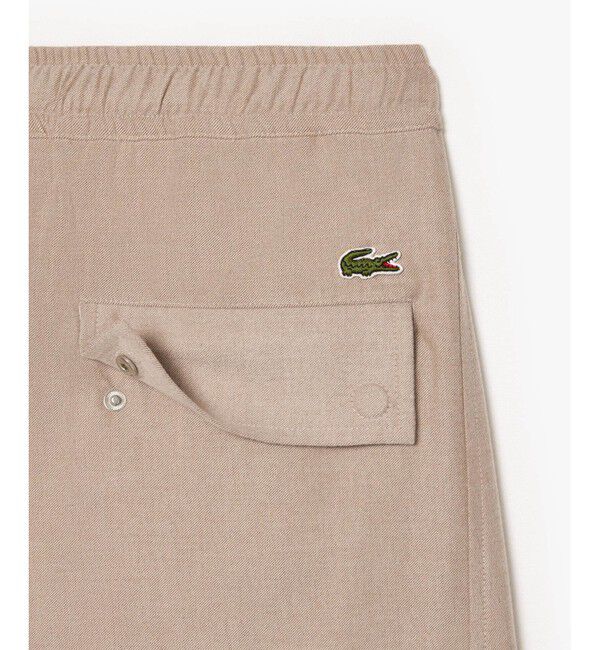 LACOSTE「フランネルワイドドレープトラウザー / ワイドテーパードパンツ」|チノ|