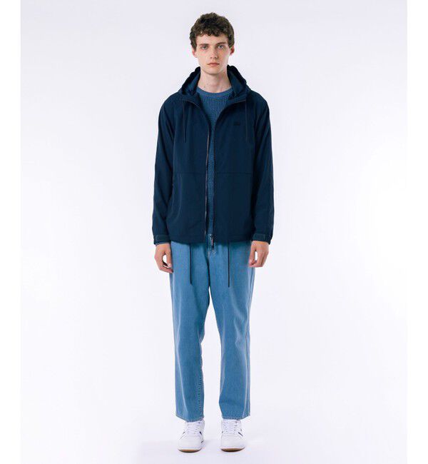 LACOSTE「撥水防風 ドロストコード フーデッド ナイロンブルゾン / マウンテンパーカー」|パーカー|