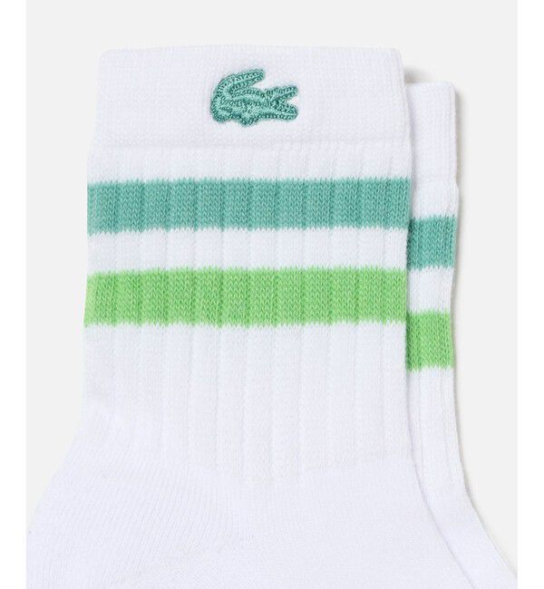LACOSTE「ラインドアメリブウィメンズショートソックス」|ソックス|