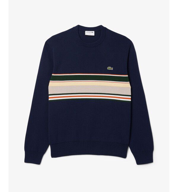 LACOSTE「フレンチメイドパネルボーダーニット」|ニット・セーター|