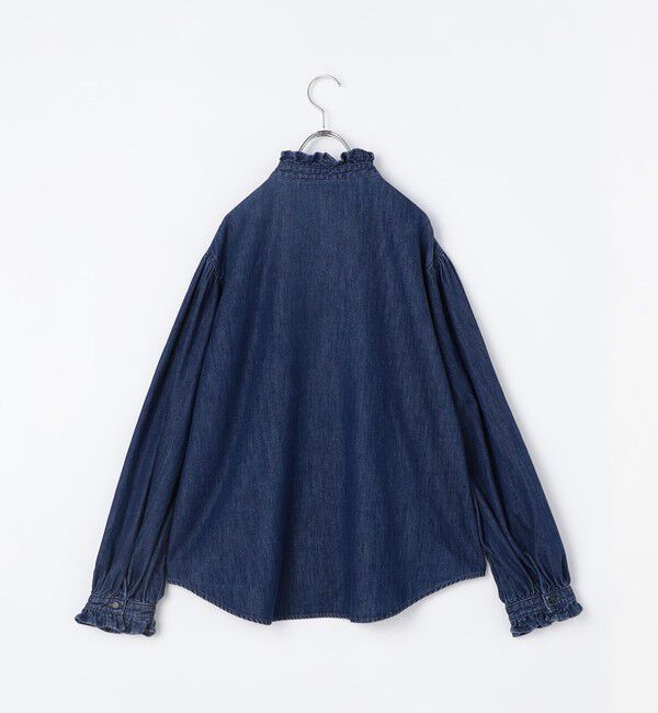 Rie Miller「【RM denim】フリルデニムブラウス」|シャツ・ブラウス|
