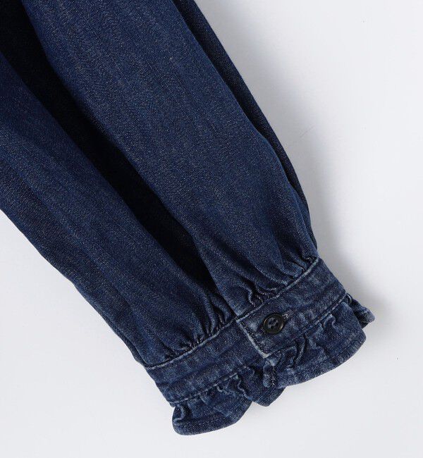 Rie Miller「【RM denim】フリルデニムブラウス」|シャツ・ブラウス|