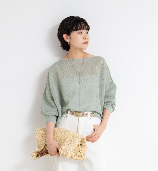 NOLLEY'S「《手洗い可能》ドライメッシュショートプルオーバーニット」|ニット・セーター|