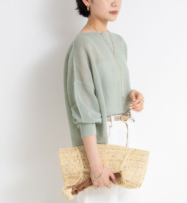 NOLLEY'S「《手洗い可能》ドライメッシュショートプルオーバーニット」|ニット・セーター|