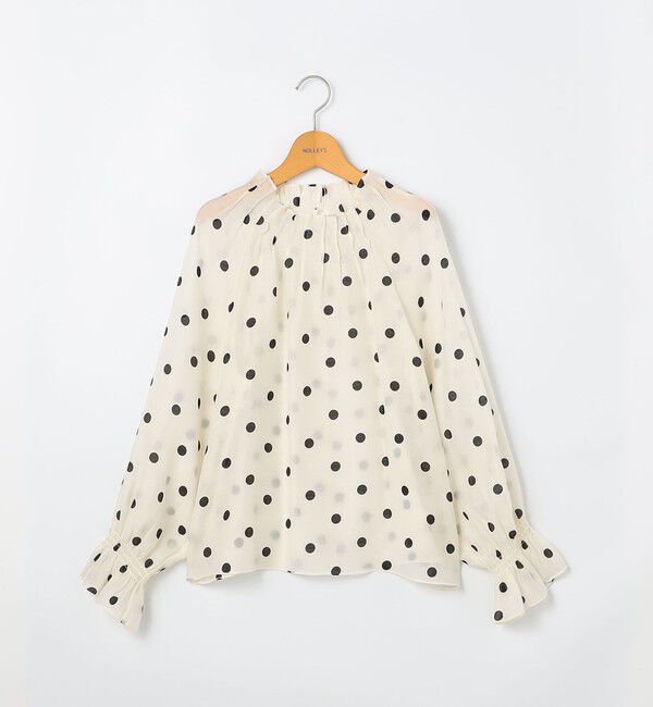 NOLLEY'S「ウォッシャブルピンタックドットプリントブラウス」|シャツ・ブラウス|