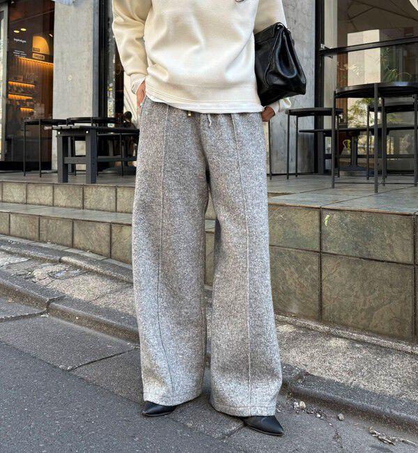 fredy emue「ブークレーウールイージーパンツ」|チノ|