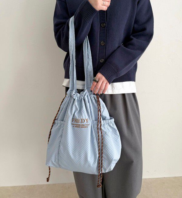 fredy emue「撥水サッカーサイドポケットトートバッグ」|トートバッグ|グレイッシュブルー