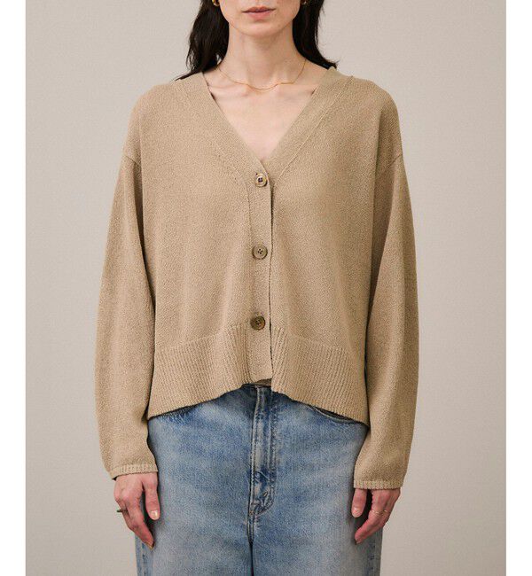 SALON adam et rope'「ペーパーヤーンVネックカーディガン［手洗い可/和紙素材］」|カーディガン|