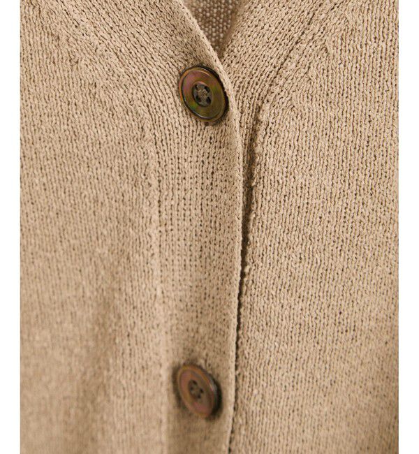 SALON adam et rope'「ペーパーヤーンVネックカーディガン［手洗い可/和紙素材］」|カーディガン|