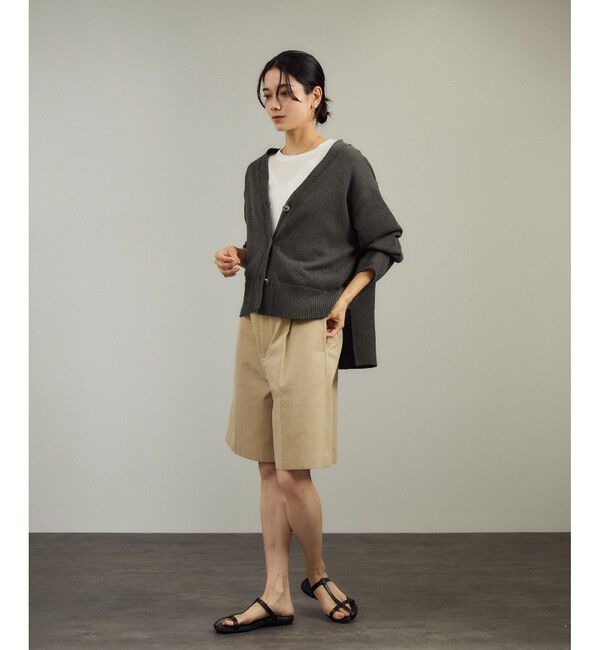 SALON adam et rope'「ペーパーヤーンVネックカーディガン［手洗い可/和紙素材］」|カーディガン|