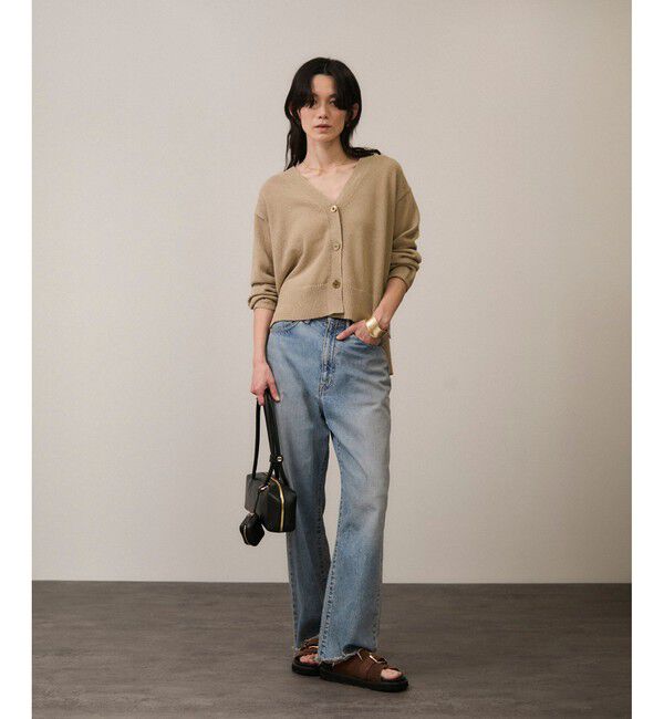 SALON adam et rope'「ペーパーヤーンVネックカーディガン［手洗い可/和紙素材］」|カーディガン|