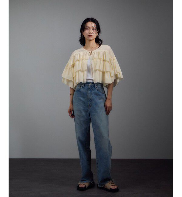 SALON adam et rope'「コットンラッフルブラウス」|シャツ・ブラウス|