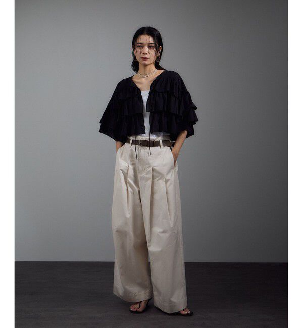 SALON adam et rope'「コットンラッフルブラウス」|シャツ・ブラウス|