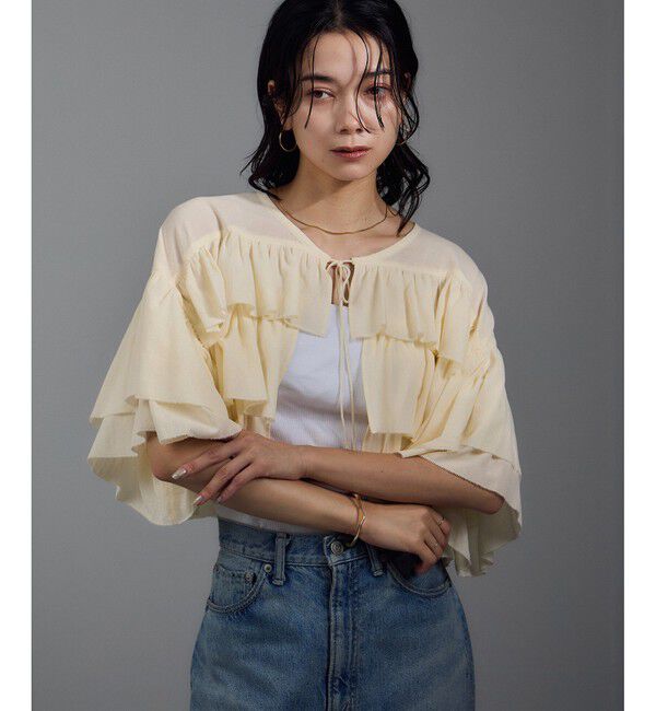 SALON adam et rope'「コットンラッフルブラウス」|シャツ・ブラウス|