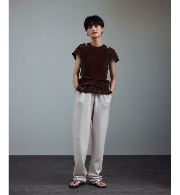 SALON adam et rope'「【WEB限定】マルチウェイベロアタッチレイヤードプルオーバー」|Tシャツ・カットソー|