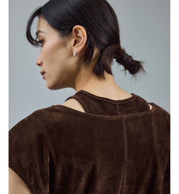 SALON adam et rope'「【WEB限定】マルチウェイベロアタッチレイヤードプルオーバー」|Tシャツ・カットソー|