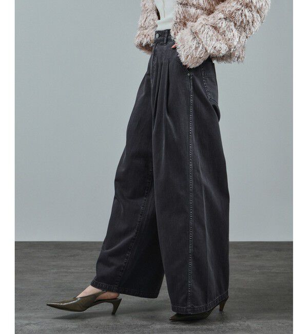 SALON adam et rope'「ブロークンツイル デニムパンツ」|デニム|チャコール(06)