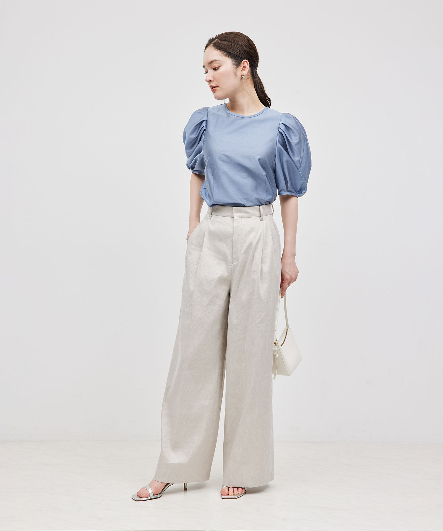 ROPE「【新色追加】【洗える】カールマイヤーパフスリーブブラウス【雑誌/メディア掲載】」|シャツ・ブラウス|