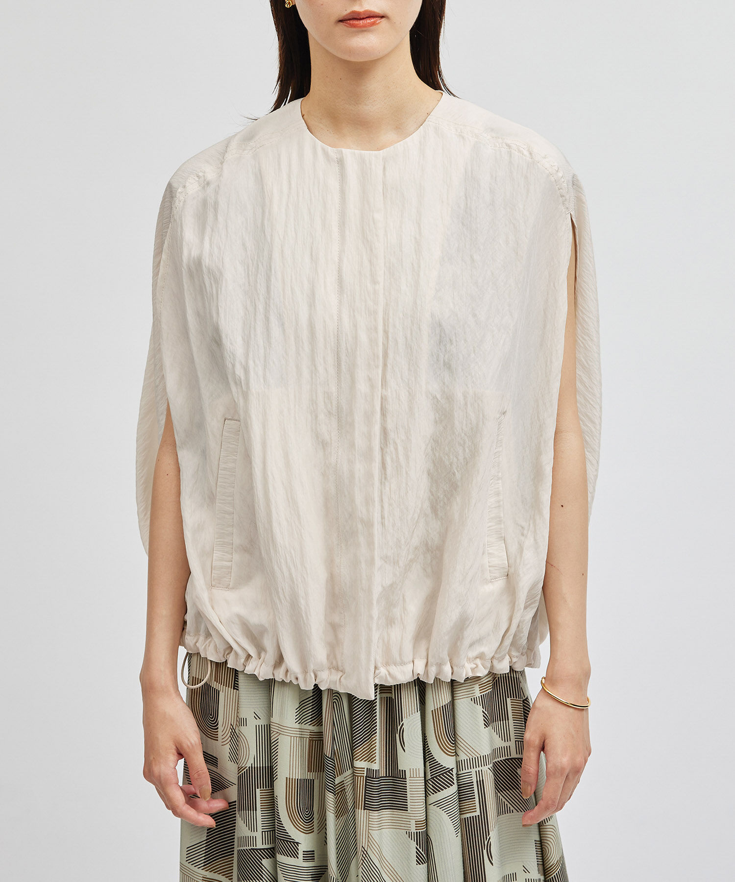 ROPE「ナイロンレーヨンバルーンケープ」|ポンチョ・ケープ|