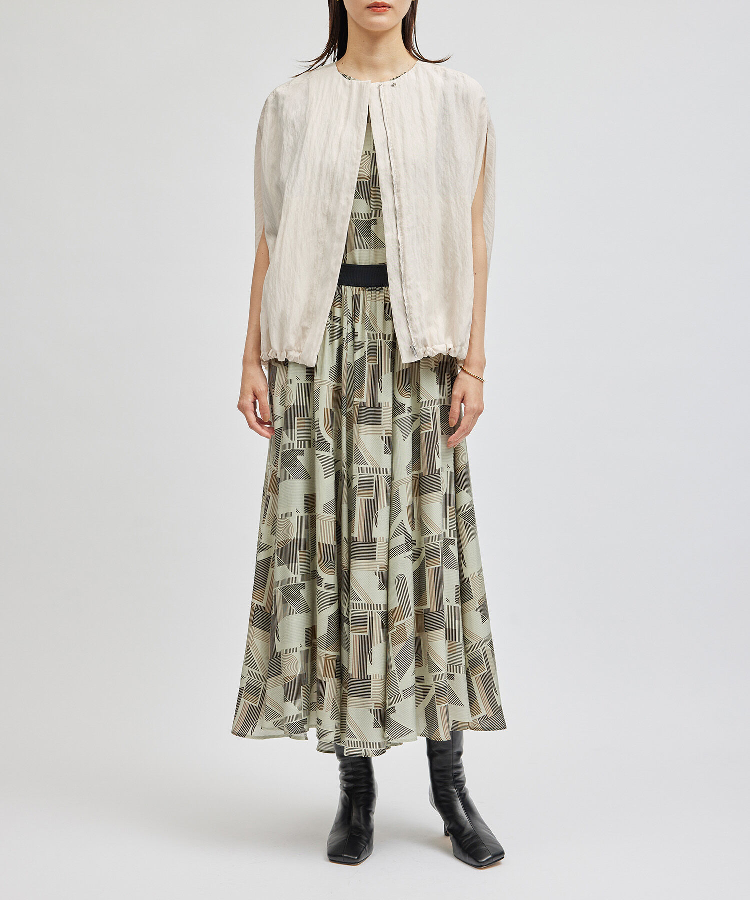 ROPE「ナイロンレーヨンバルーンケープ」|ポンチョ・ケープ|