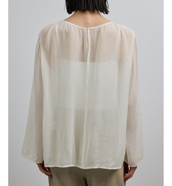 ROPE「【洗える・前後2WAY】楊柳プルオーバー シアーブラウス【WEB・一部店舗限定】」|シャツ・ブラウス|