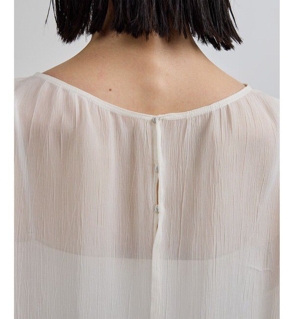 ROPE「【洗える・前後2WAY】楊柳プルオーバー シアーブラウス【WEB・一部店舗限定】」|シャツ・ブラウス|