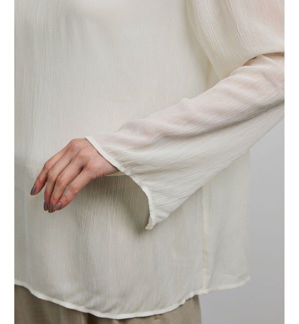 ROPE「【洗える・前後2WAY】楊柳プルオーバー シアーブラウス【WEB・一部店舗限定】」|シャツ・ブラウス|