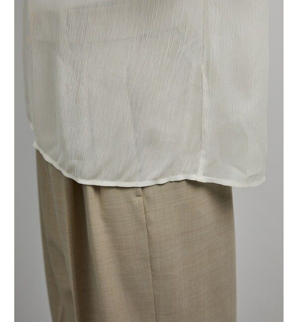 ROPE「【洗える・前後2WAY】楊柳プルオーバー シアーブラウス【WEB・一部店舗限定】」|シャツ・ブラウス|