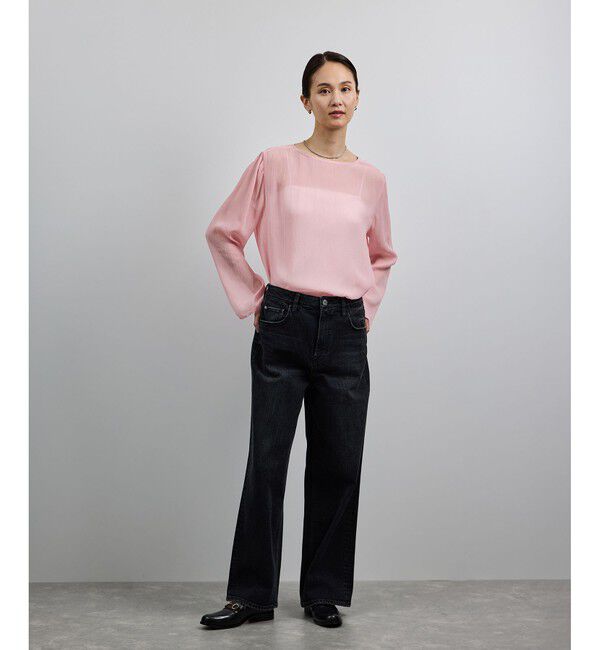 ROPE「【洗える・前後2WAY】楊柳プルオーバー シアーブラウス【WEB・一部店舗限定】」|シャツ・ブラウス|