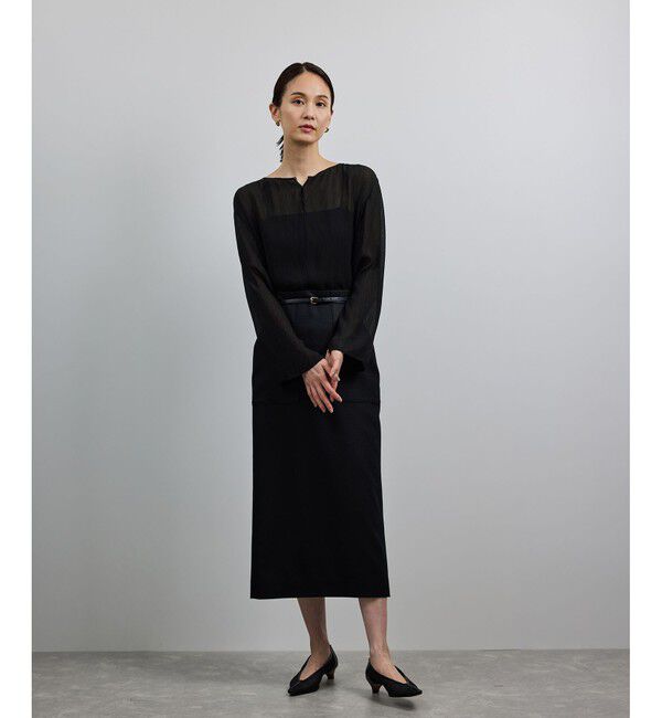 ROPE「【洗える・前後2WAY】楊柳プルオーバー シアーブラウス【WEB・一部店舗限定】」|シャツ・ブラウス|