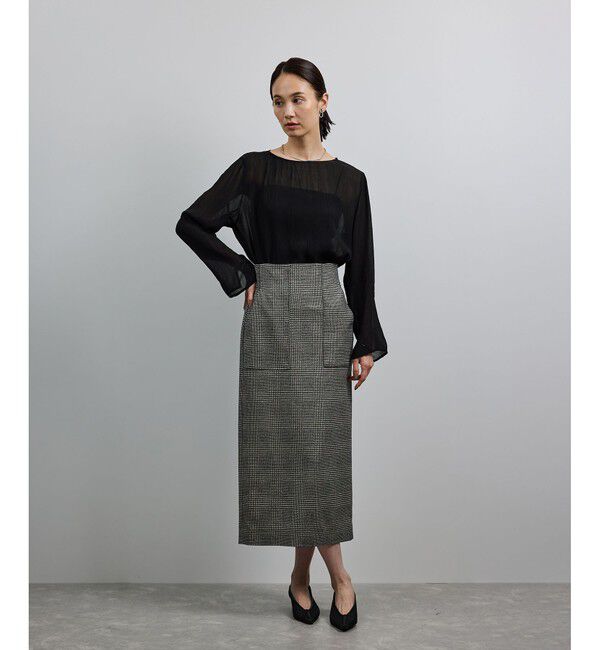 ROPE「【洗える・前後2WAY】楊柳プルオーバー シアーブラウス【WEB・一部店舗限定】」|シャツ・ブラウス|