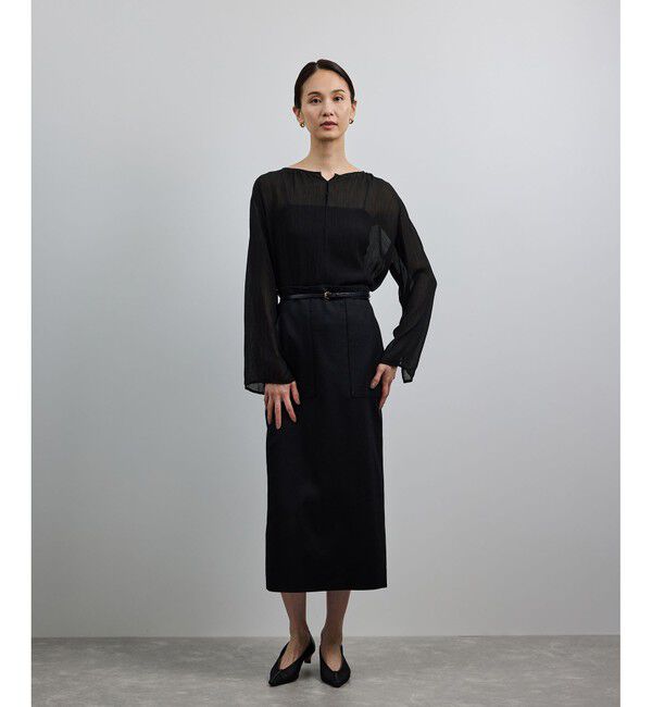 ROPE「【洗える・前後2WAY】楊柳プルオーバー シアーブラウス【WEB・一部店舗限定】」|シャツ・ブラウス|