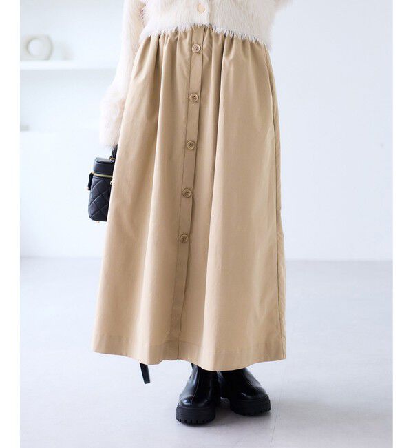 VIS「【WEB限定】フロントボタンフレアスカート」|スカート|
