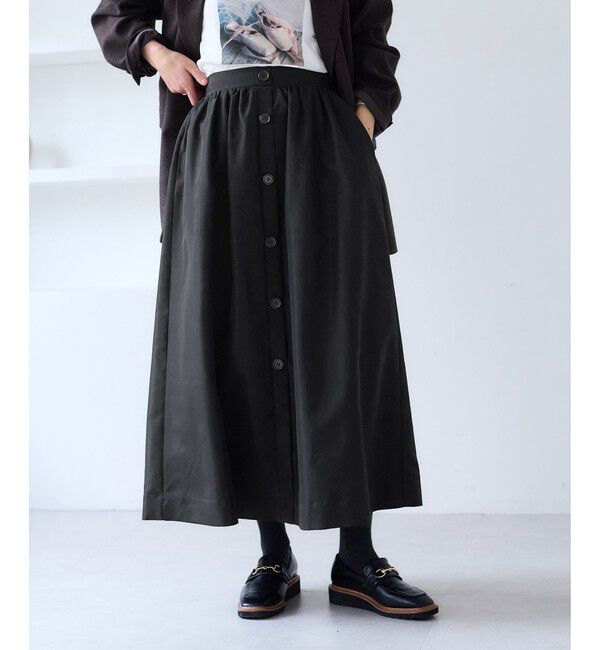 VIS「【WEB限定】フロントボタンフレアスカート」|スカート|