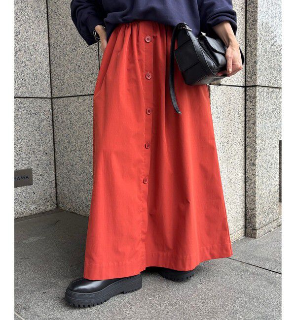 VIS「【WEB限定】フロントボタンフレアスカート」|スカート|