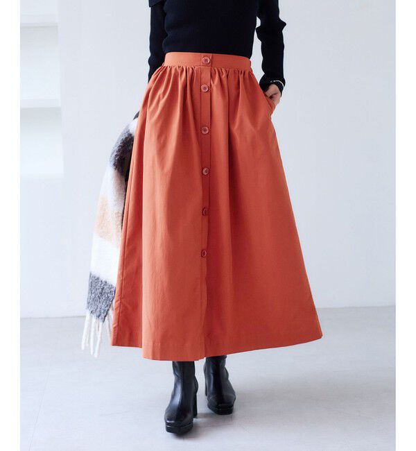 VIS「【WEB限定】フロントボタンフレアスカート」|スカート|