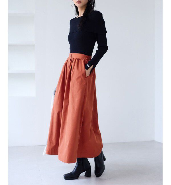 VIS「【WEB限定】フロントボタンフレアスカート」|スカート|