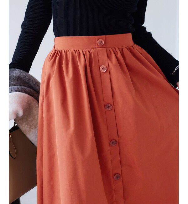 VIS「【WEB限定】フロントボタンフレアスカート」|スカート|