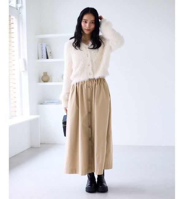 VIS「【WEB限定】フロントボタンフレアスカート」|スカート|