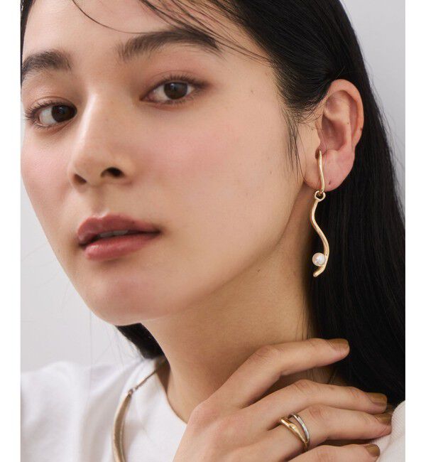 VIS「2WAYスウィングラインパールイヤーカフ」|イヤリング|