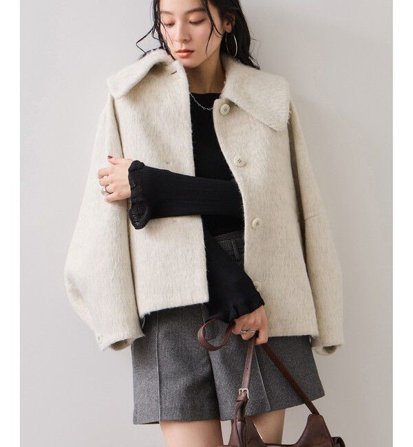 VIS「袖口レース編みニットプルオーバー」|ニット・セーター|