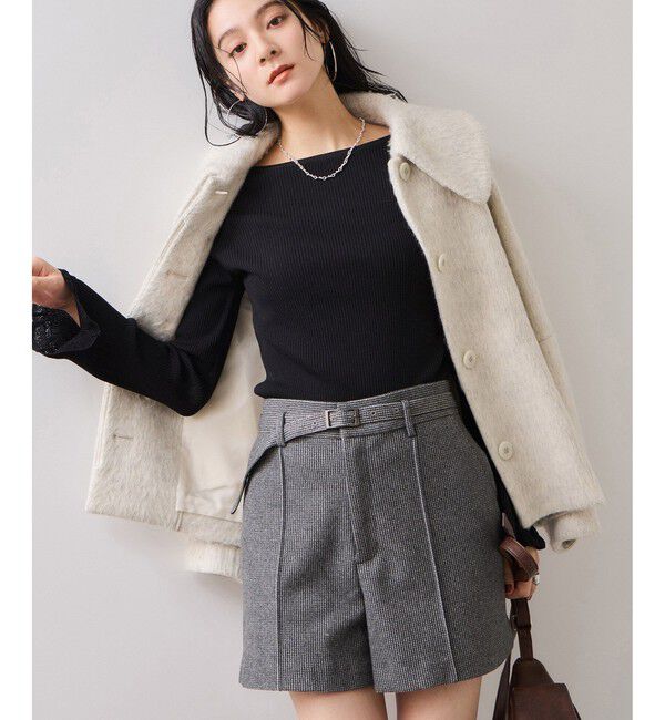 VIS「袖口レース編みニットプルオーバー」|ニット・セーター|